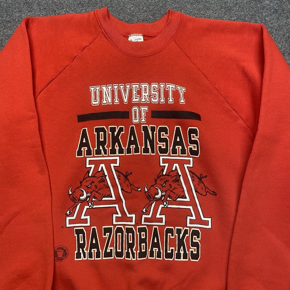 Vintage Arkansas Razorbacks Crewneck Sweatshirt Men's XL Made in USA